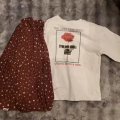 xgirl 長袖カットソーと星柄スカートセット120cm