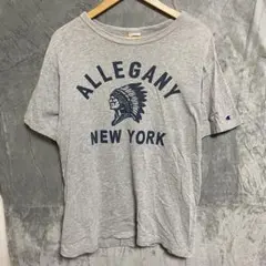 【L809】 Champion インディアン半袖Tシャツ サイズL グレーのサムネイル