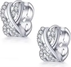 ピアス レディース 人気 スワロフスキー最高級ジルコニア フープ ピアス