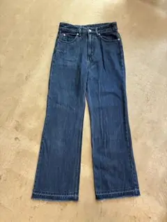 RM B.C STOCK ブルー ストレートデニム　カットオフ　38