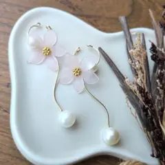 No.338　鈴丸パール　イヤーカフ　ハンドメイド