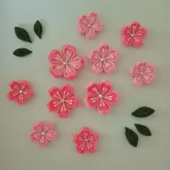 お花パーツ桜の花③10個セット☆つまみ細工