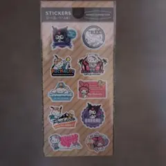 サンリオキャラクターズ ステッカーシール　ラベル風