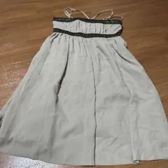 レイビームス　ベージュ レース装飾 ワンピース