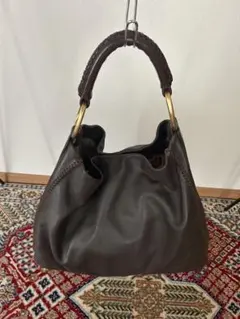 ダークブラウン レザー ワンショルダーバッグ 肩掛け