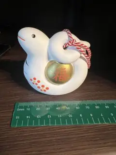 干支 白色の蛇の置物 福