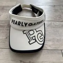 PEARLY GATES PGロゴ バイザー ホワイト