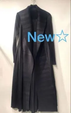 新品タグ付き上質プリーツアンサンブル調ワンピースブラックセレモニー式典結婚式にも