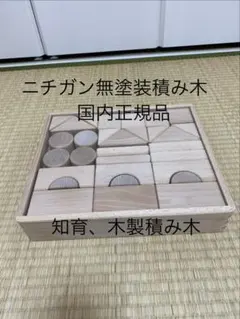 ニチガン 無塗装木製積み木セット