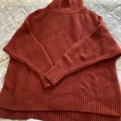 niko and... オレンジ タートルネックセーター