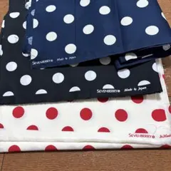 SEVENBERRY ドット柄 生地 3色まとめ売り　 約295センチ