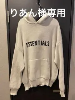 ESSENTIALS オーバーサイズパーカー ホワイト