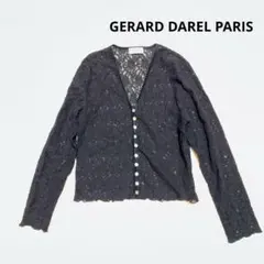 GERARD DAREL PARIS レース 黒 長袖カーディガン Vネックのサムネイル