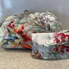 ポール＆ジョー　ハミングバードがま口型ポーチとファスナー付ミニポーチセット　限定