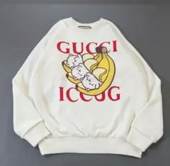新品未使用正規品GUCCI グッチ×ばなにゃコラボ限定スウェットトレーナー GUCCI - GUCCI グッチ 22AW 617964 XJEGL ばなにゃ バナニャ ロゴ
