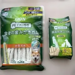 LION PETKISS 食後の歯みがきガム 小型犬用 24本　歯みがきシートのサムネイル