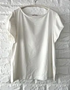 『OPAQUE.CLIP』　Tシャツ 白 ホワイトフリル カットソー Mのサムネイル