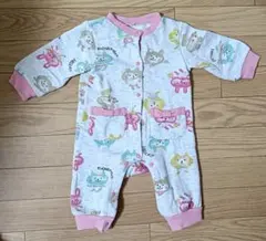 動物柄ロンパース 80cm 裏起毛