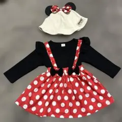 美品　ミニーちゃんコス　帽子、ヘアバンド付き