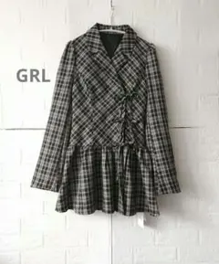 新品　グレイル　チェック柄フリルミニワンピース