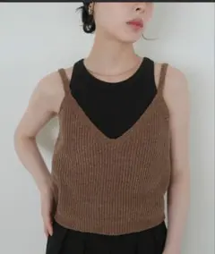 LIAN リアン リブニットキャミソール