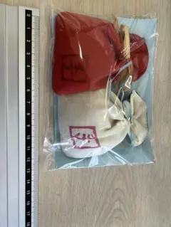 ハンドメイド 赤と白の匂い巾着袋 2個セット