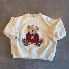 SLAP SLIP クマ刺繍トレーナー 80cm