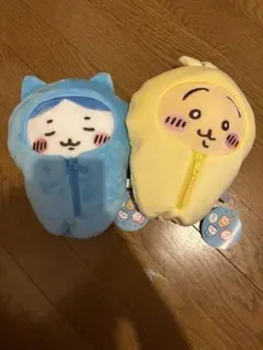 ちいかわ(ハチワレ•うさぎ)寝袋ぬいぐるみ2点