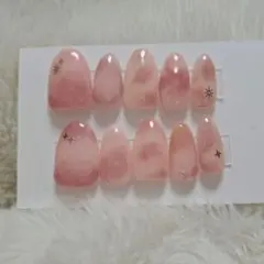 【オーダー専用】ピンク ニュアンス ネイルチップ ちゅるん