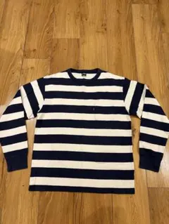 SCHOTT (ショット) ボーダー柄 長袖Tシャツ ネイビー/ホワイトのサムネイル