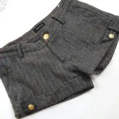 EGOIST グレーウール混 ピンストライプショートパンツ y2k 平成 ギャル