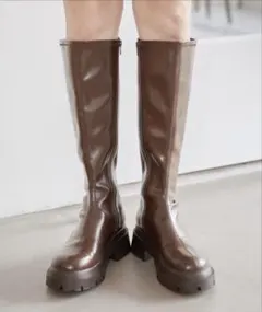 Heather インヒールストレッチロングブーツ Mサイズ