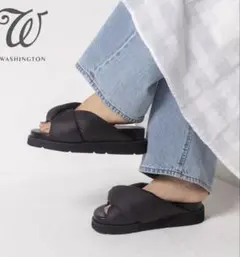 WASHINGTON パデットクロスデザインサンダルのサムネイル