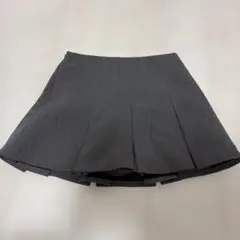 グレー ミニスカート プリーツスカート