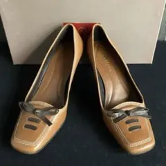 Cole Haan 美品 パンプス リボンつき キャメル ライトブラウン