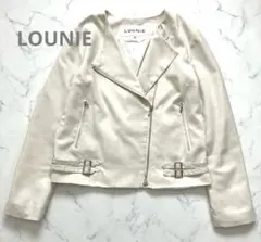 【美品】　ルーニィー　洗える♪ ダブルライダース　ジャケット　スエード　日本製