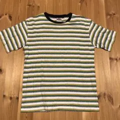 MASTERPIECE ラスタカラー　ストライプ ボーダーTシャツ　サイズMのサムネイル