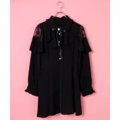 WEGO 肩空きフリルワンピース フリーサイズ ブラック 量産 地雷系