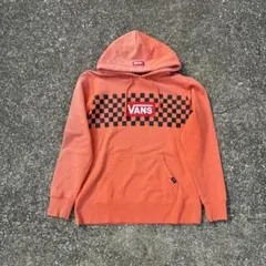 VANS バンズ M チェッカー柄 ロゴパーカー オレンジのサムネイル