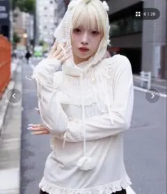 axes femme ヨークレース×リボンタートル