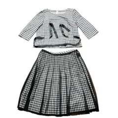 美品 レリアンプラスハウス 17+ セットアップ チェック チュール 4L相当