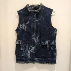 デニム　ノースリーブ　ジャケット