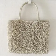 アンテプリマ　ワイヤーバッグ　スタンダード スクエア ミディアム　マットホワイト