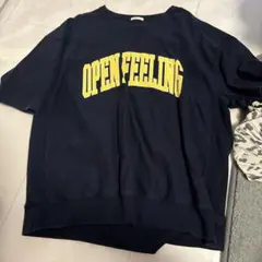 GU オープンフィーリング Tシャツ L ネイビー