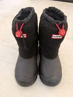HUNTER ブーツ ブラック キッズ 17cm 普段も雪の日も安心！