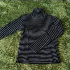 UNIQLO ユニクロ ハイネック ボーダー カットソー 150