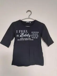 ZIDDY ブラック　Tシャツ　150 黒　星　ロゴプリント　ポケット　BEBEのサムネイル