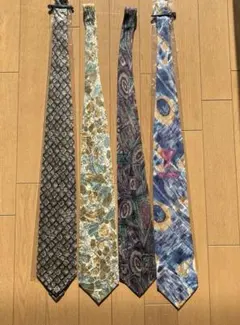 ネクタイまとめ売り4本セット クリーニング済み