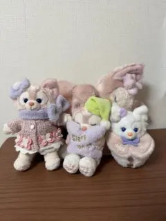 ディズニー　リーナベルちゃん　ぬいぐるみバッジ　3個セット　新品　値札折れ ディズニー リーナベルちゃん ぬいぐるみバッジ 3個セット 新品 値札