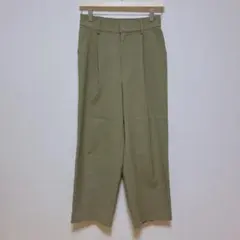 クチュールブローチ カーキ ワイドパンツ 38 M相当 綿混のサムネイル